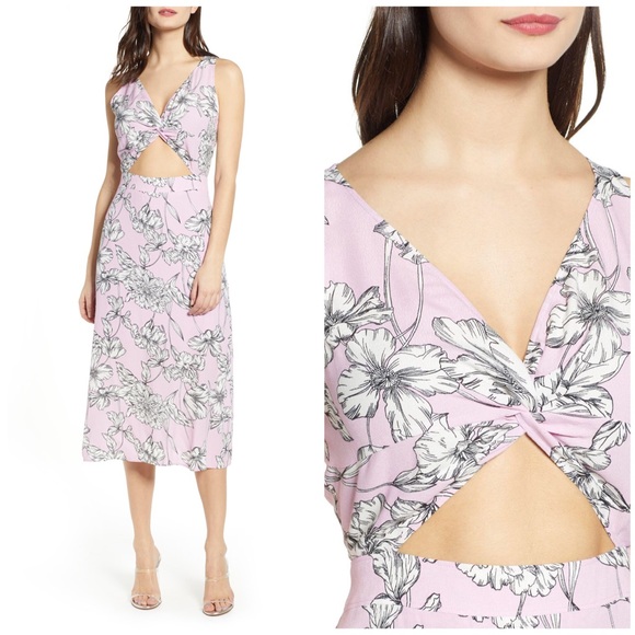 Leith Dresses & Skirts - NEW Leith pink bouquet Henriette midi dress